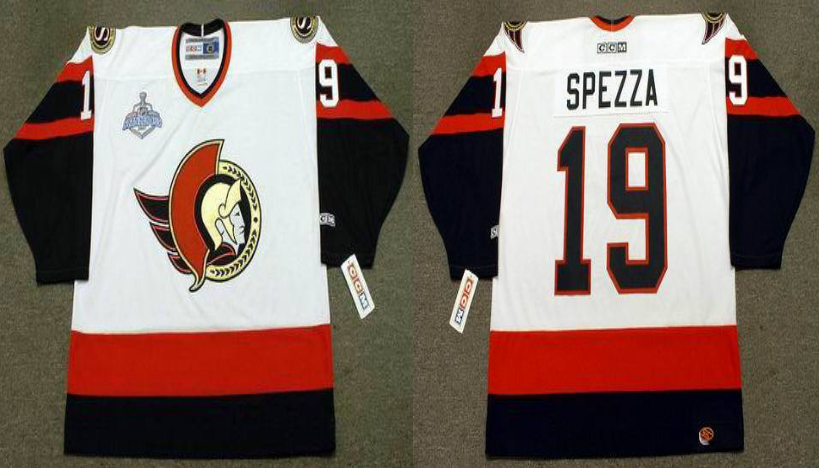 2019 Men Ottawa Senators 19 Spezza white CCM NHL jerseys
